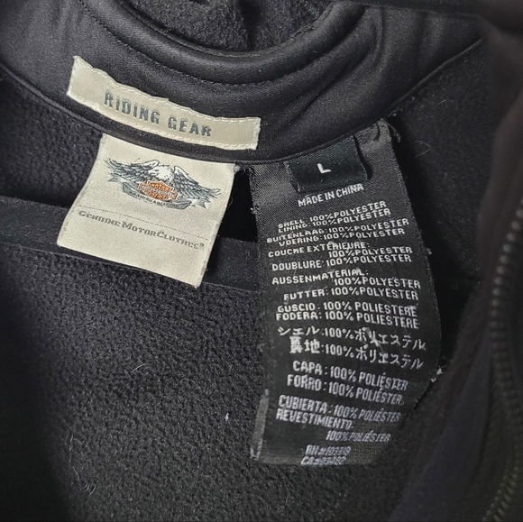 Harley Davidson Core Relay RCS Soft Shell Functional Motorcycle Jacket Black L - Picture 2 of 6